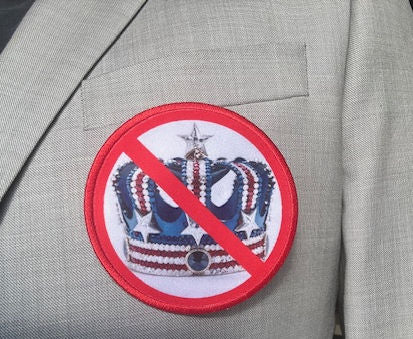 No Kings - Removable / Reusable Embroidered Edge Printed Patch